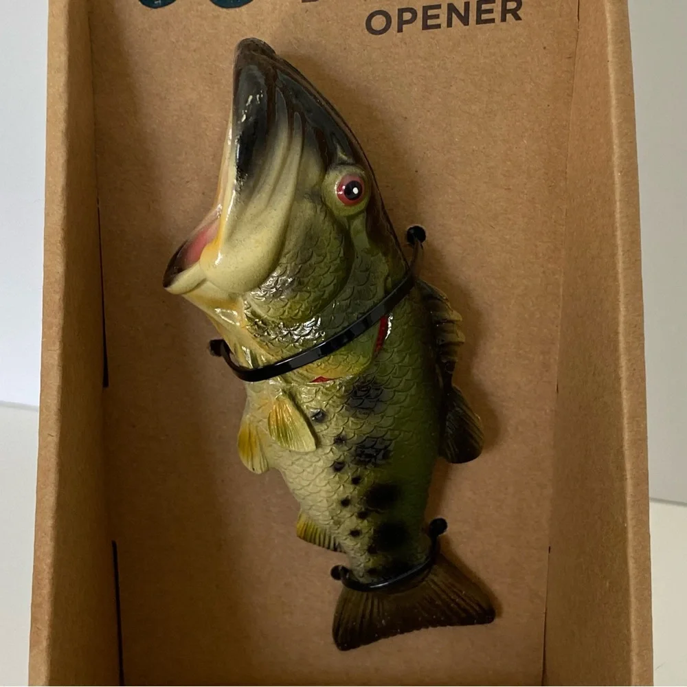 Bass Fish Bottle Opener New Novelty Gift for Fisherman Man Cave Father’s Day
